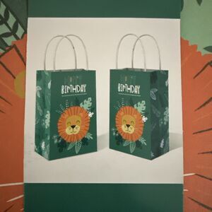 kraft paper bags with handles 8PCS